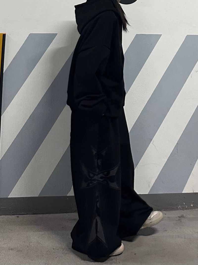 sagging big cross wide pants