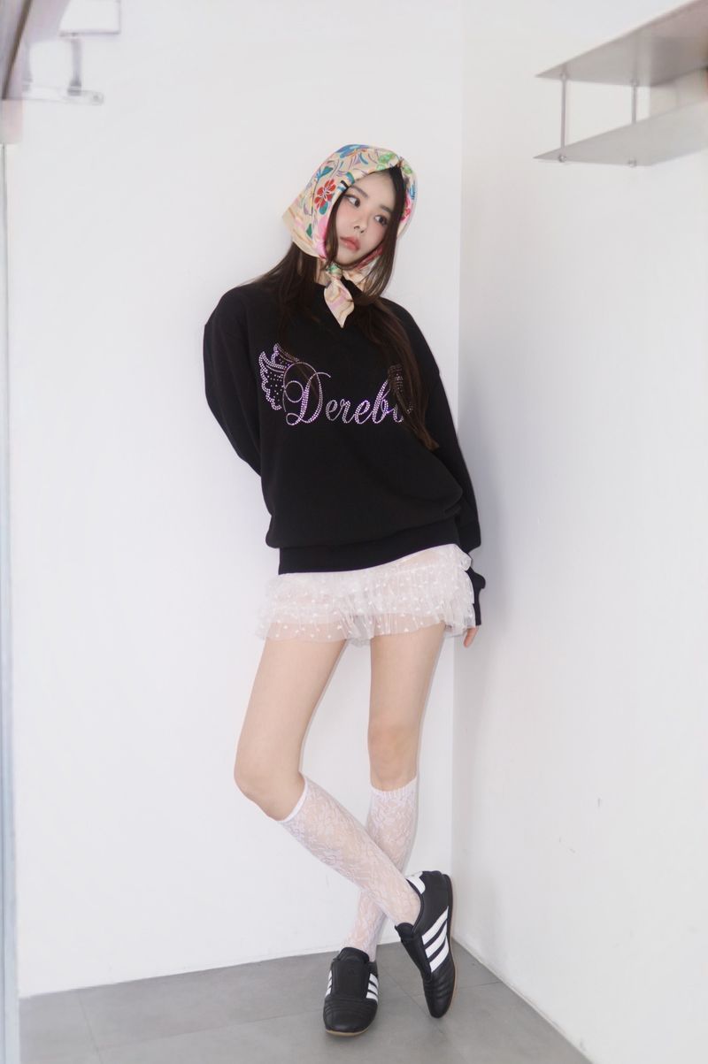 heart frill cancan mini skirt