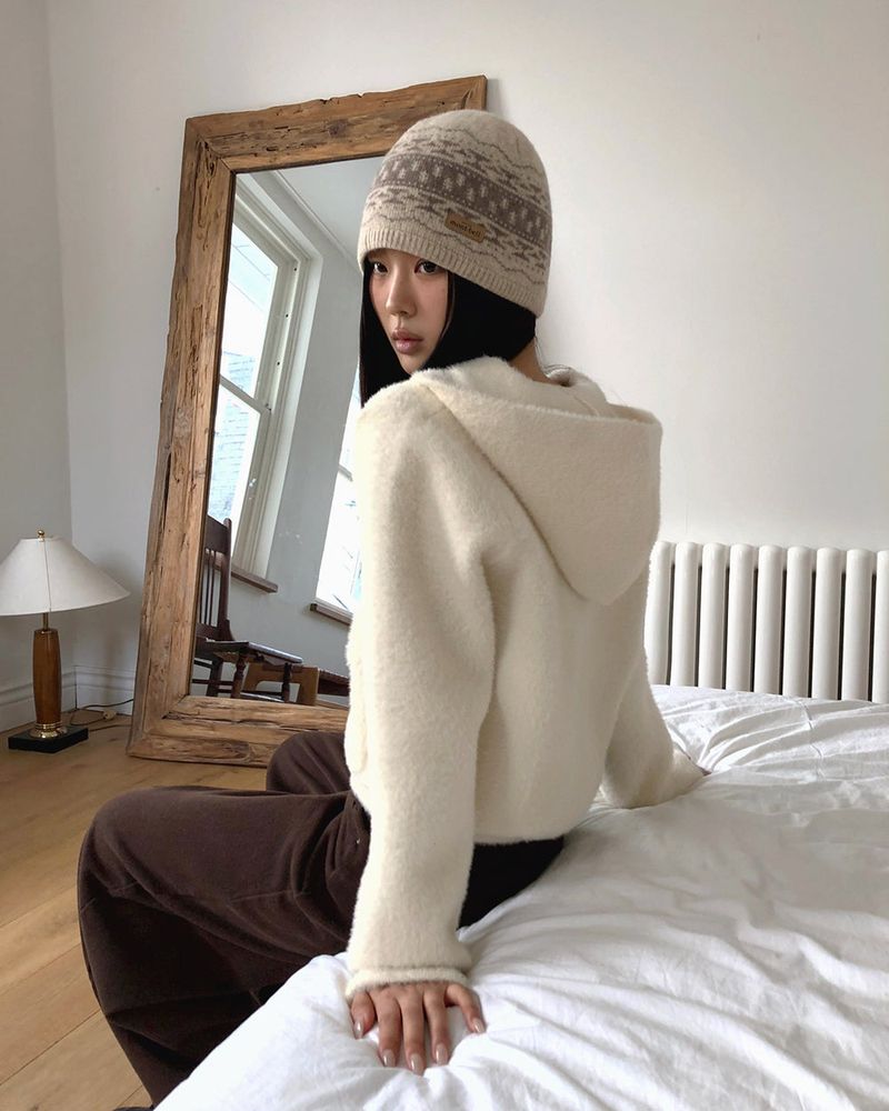Luyu Pocket Knit Hooded Zip-up