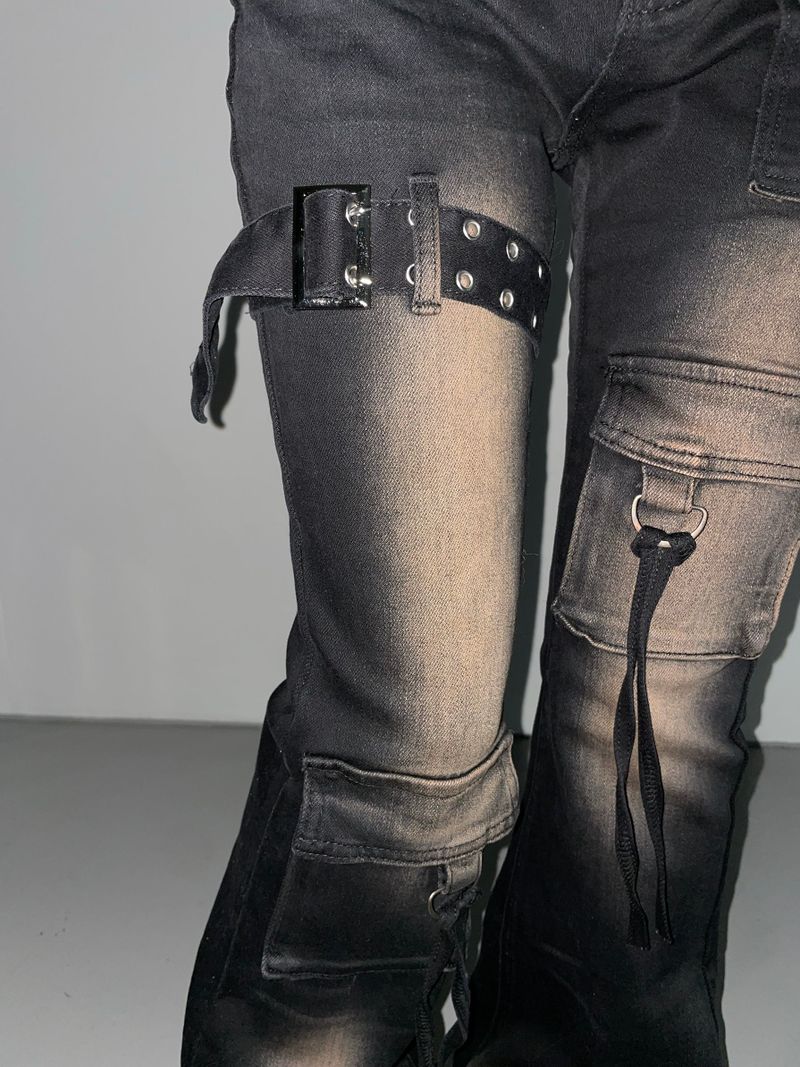 cookie sand washing pocket bootscut(2 color)