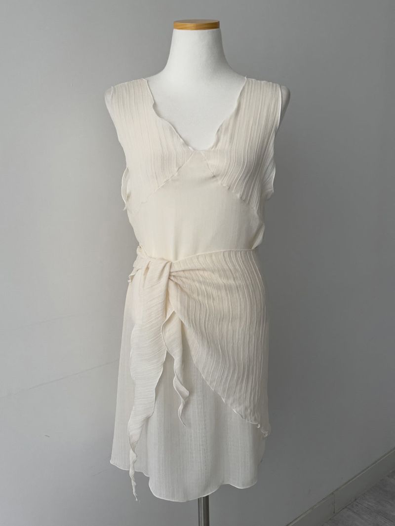 [Scarf SET] Bambi Layered See-through Mini One Piece