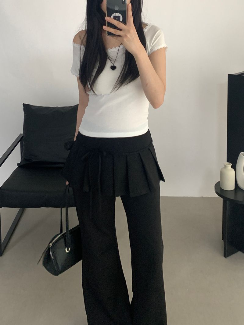 Elliott pleated skirt elastic pants