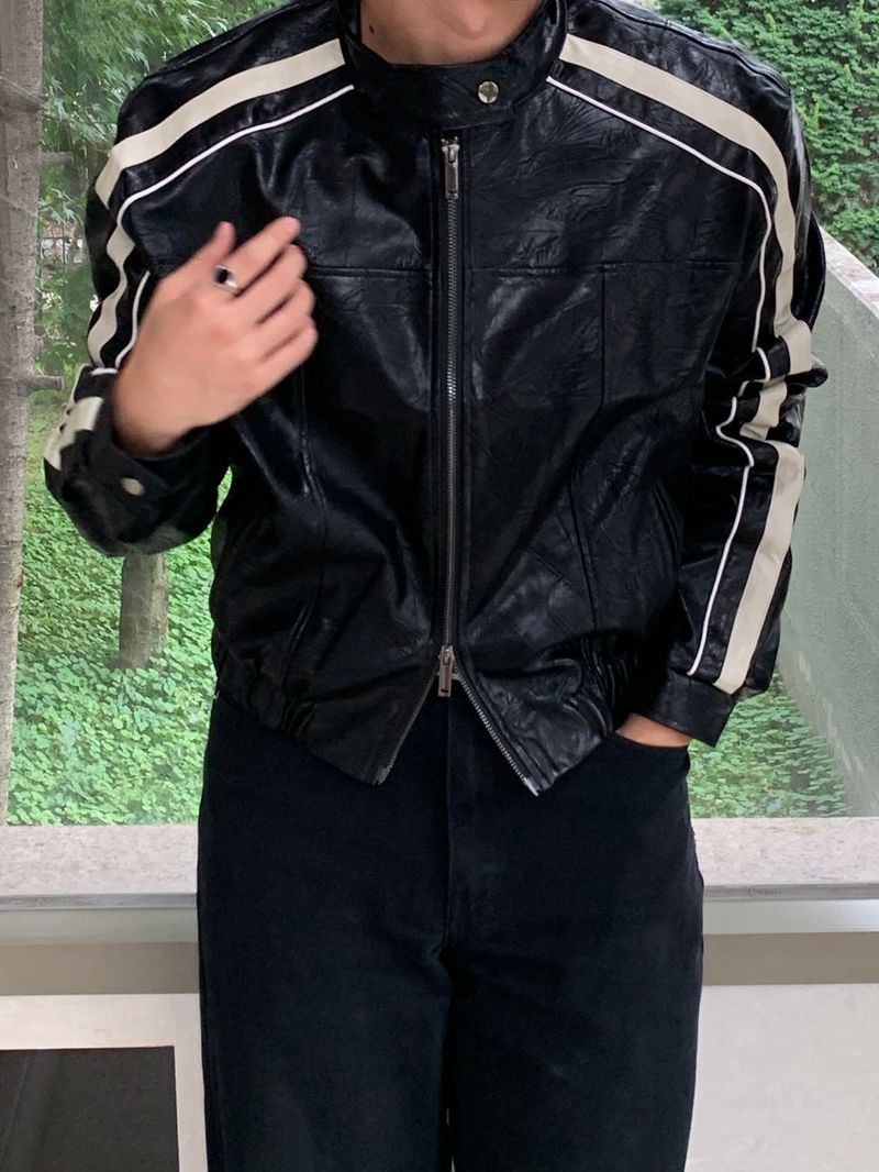 Camel Leather Line Jacket