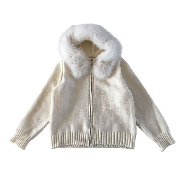 Blooming knit jacket