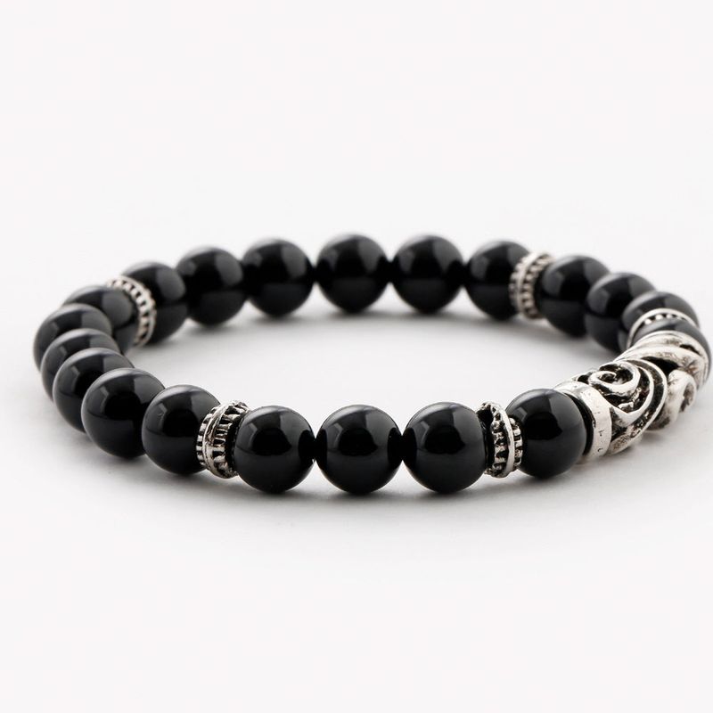 SVB-1011 Geometric Onyx Natural Stone Bracelet