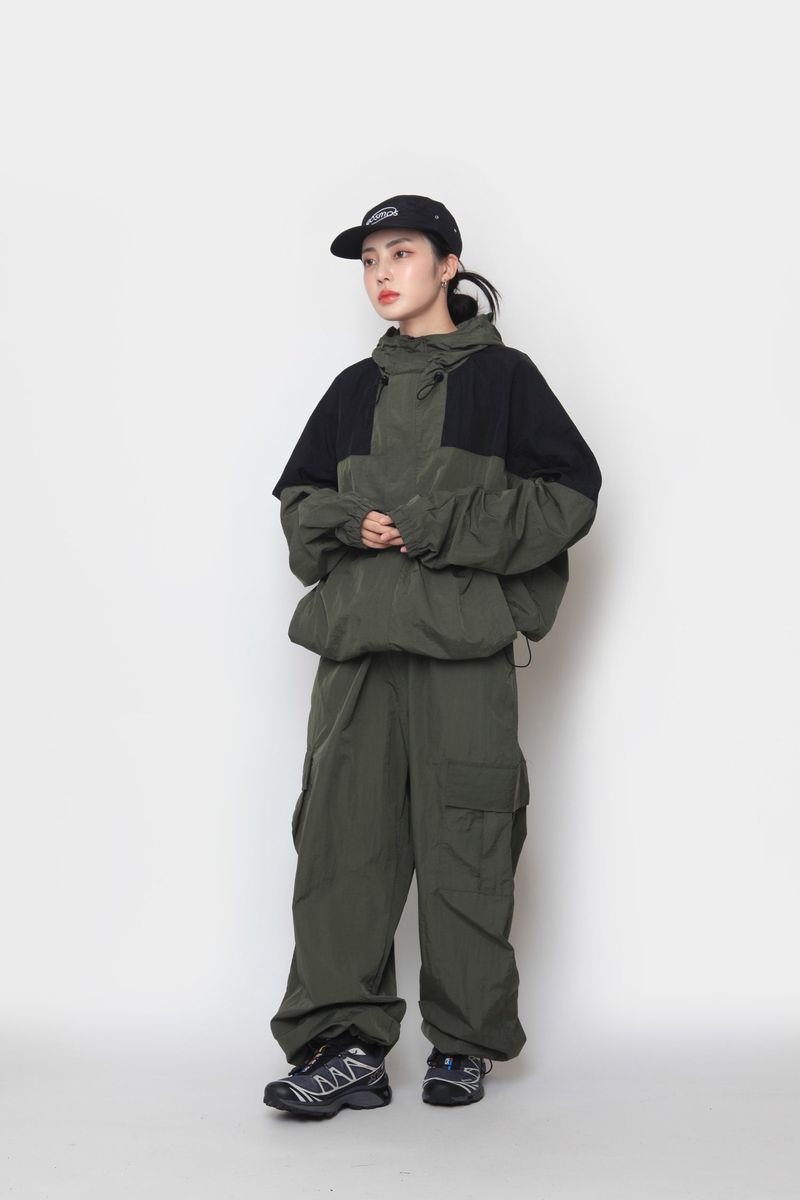 mountain colored nylon jacket