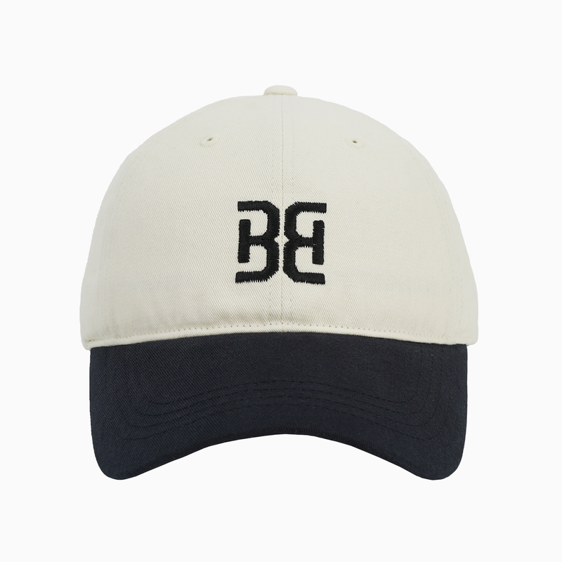 B BIRD（ビーバード）の「ベーシックロゴボールキャップ - BLACK/IVORY（帽子）」