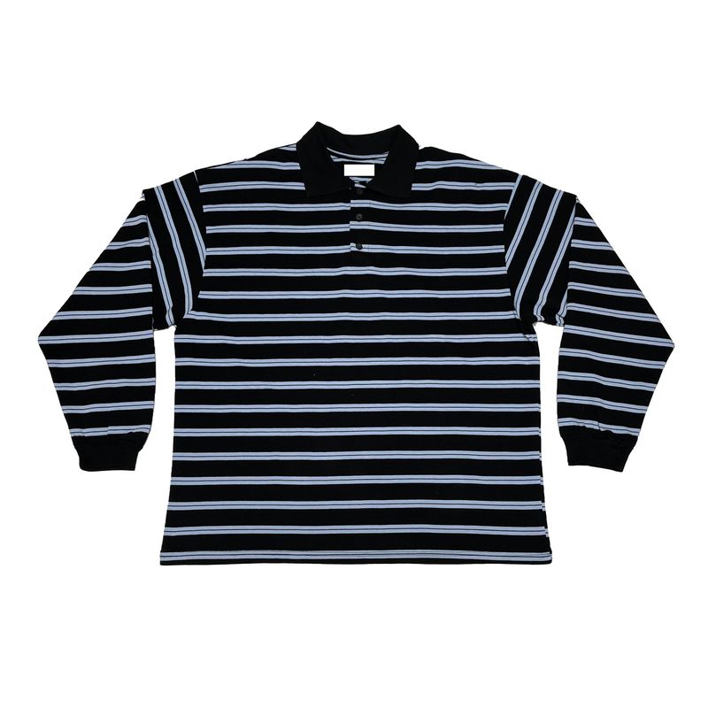 (Unisex) Stripe collar T