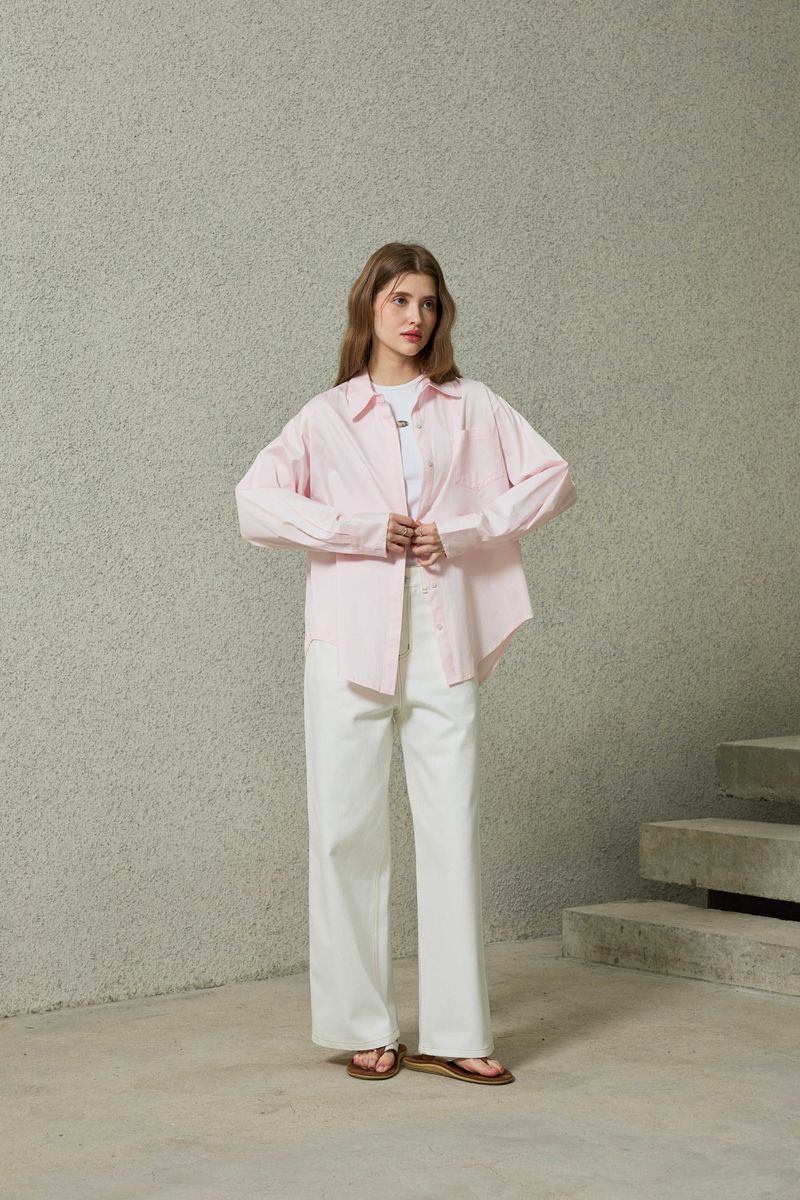 BRIGHT OVERSIZED SHIRT / PINK