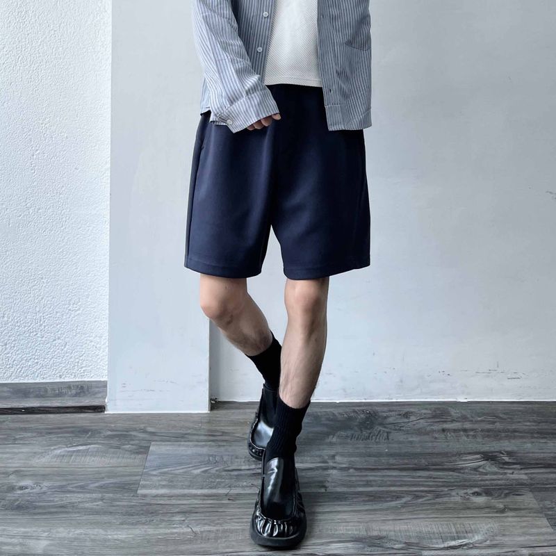 3D Paneled Scuba Knit Shorts