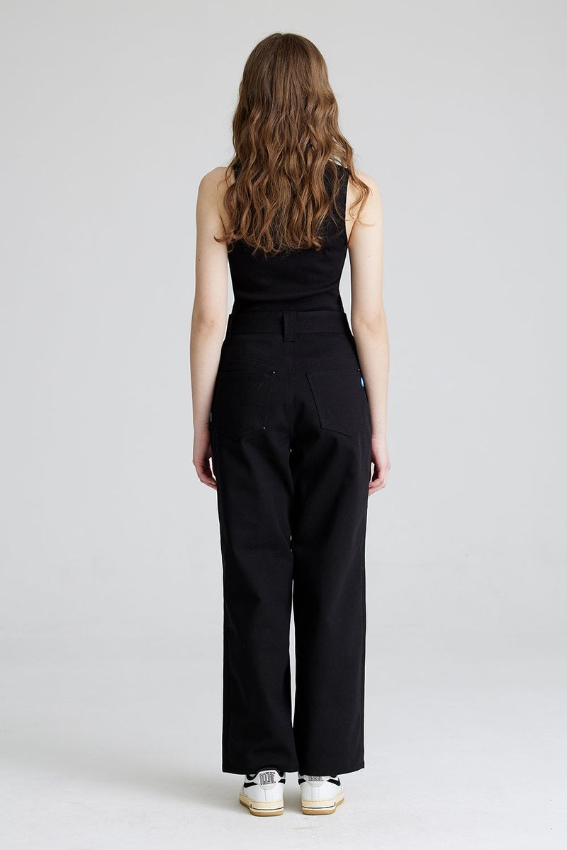 WMNS LOOSEFIT COTTON PANTS BLACK