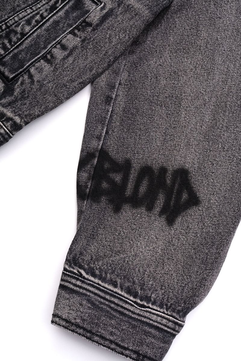 BBD Graffiti Metal Logo Denim Jacket (Vintage Black)