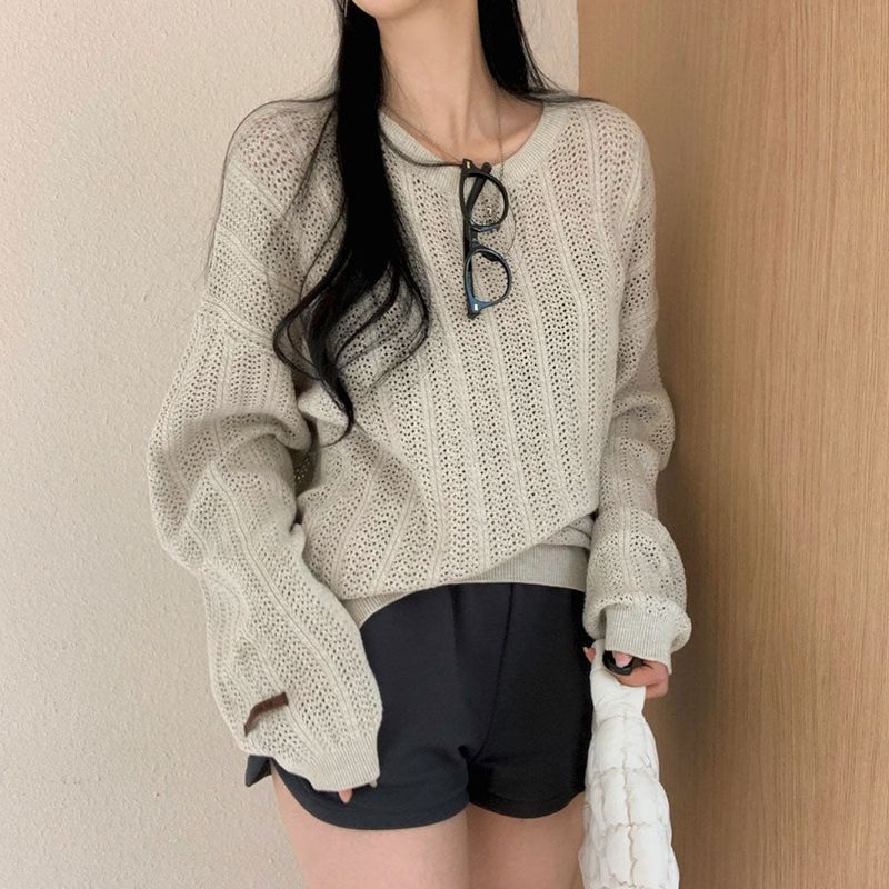 [Bellide made] Caramel Loose Fit Long Round Knitwear