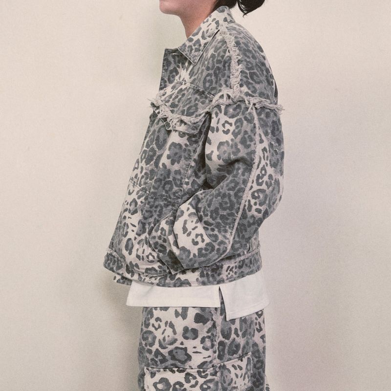 leopard grunge trucker jacket_grey
