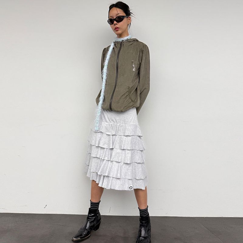 PLASMASPHERE（プラズマスフィア）の「PEONY SKIRT IN W/MELANGE（Skirts）」