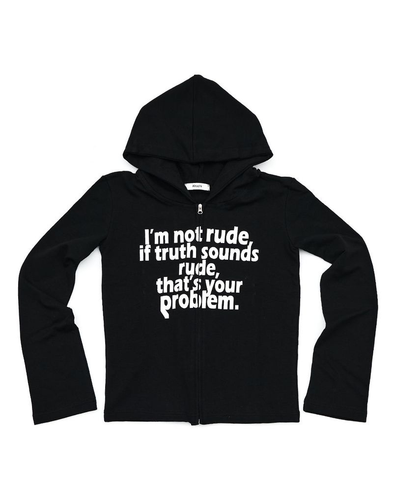 KRUCHI（クルチ）の「RUDE hood zip up (BLACK) WOMENS（Tops）」