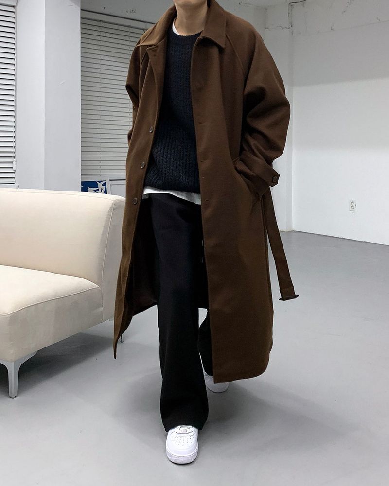 SI wool belted mac coat (3 colors)