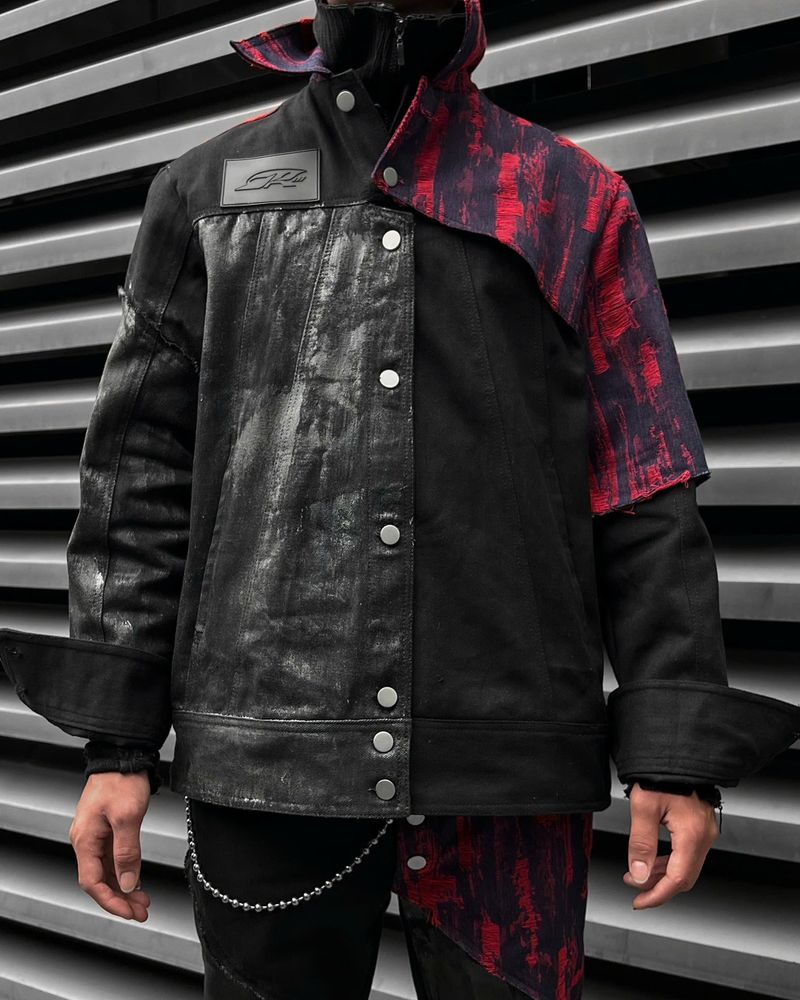 DISTRESSED WAX DENIM JACKET
