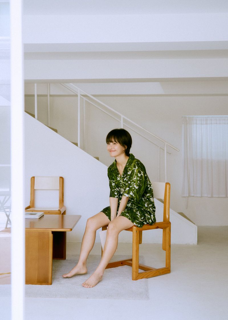 nature green bloom pajama set