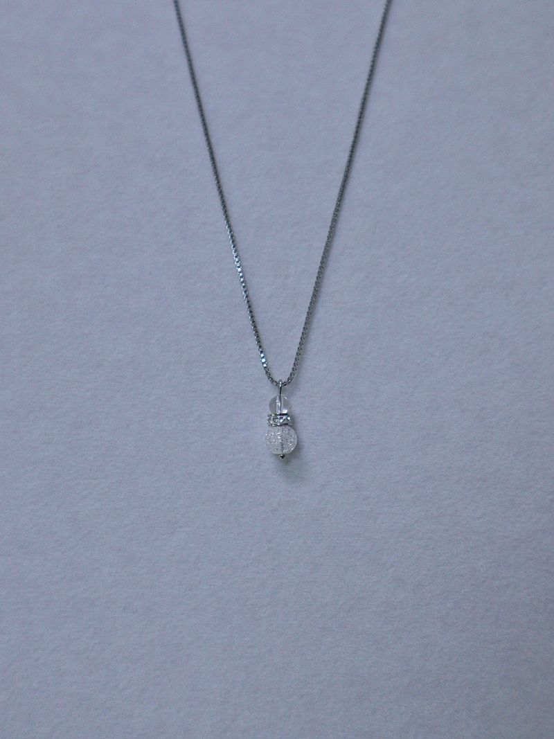 crack crystal drop necklace