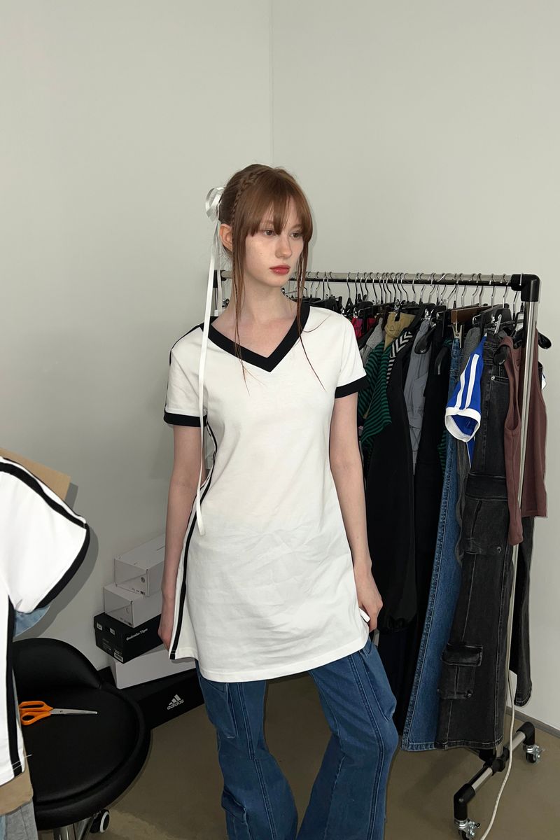 V NECK LINE OPS (WHITE)