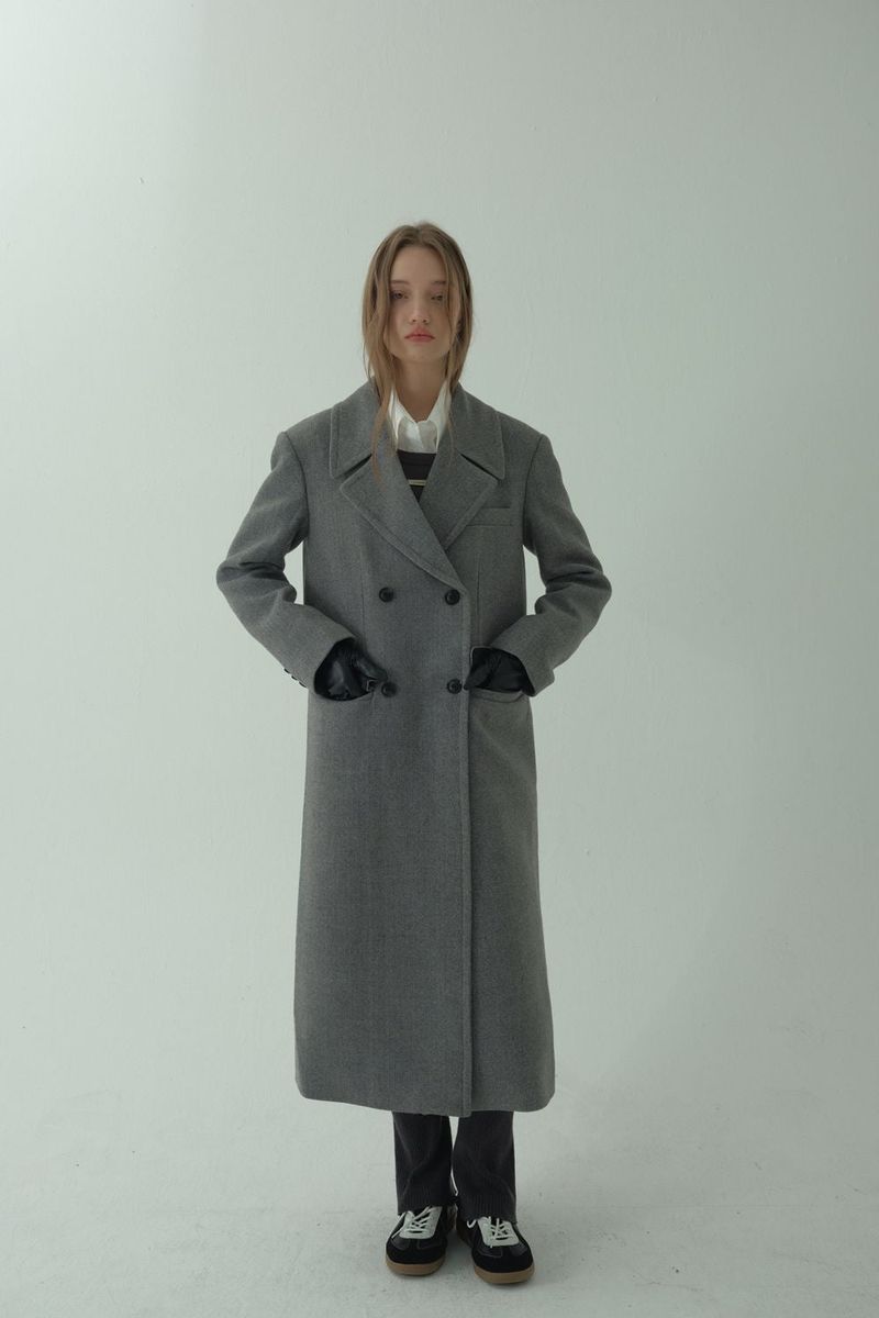 OVERSIZED WOOL COAT_MELANGE GRAY