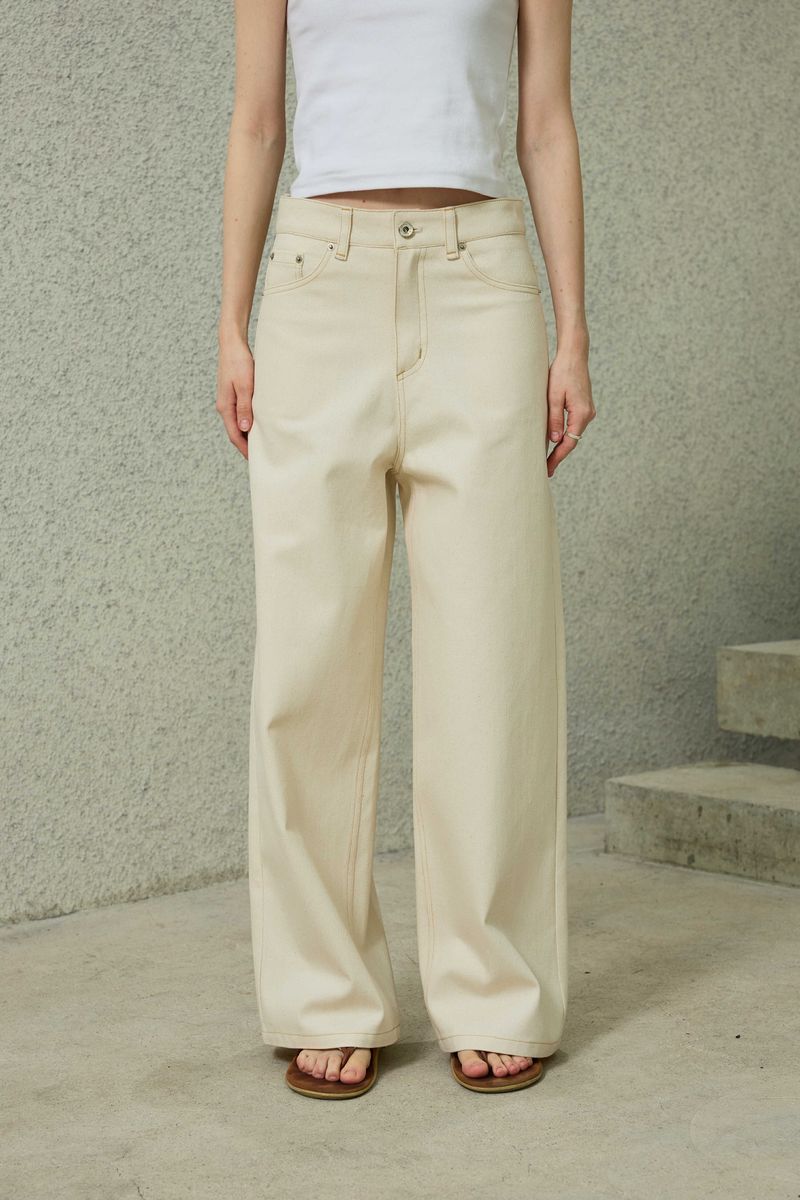 NOAH WIDE PANTS / BEIGE