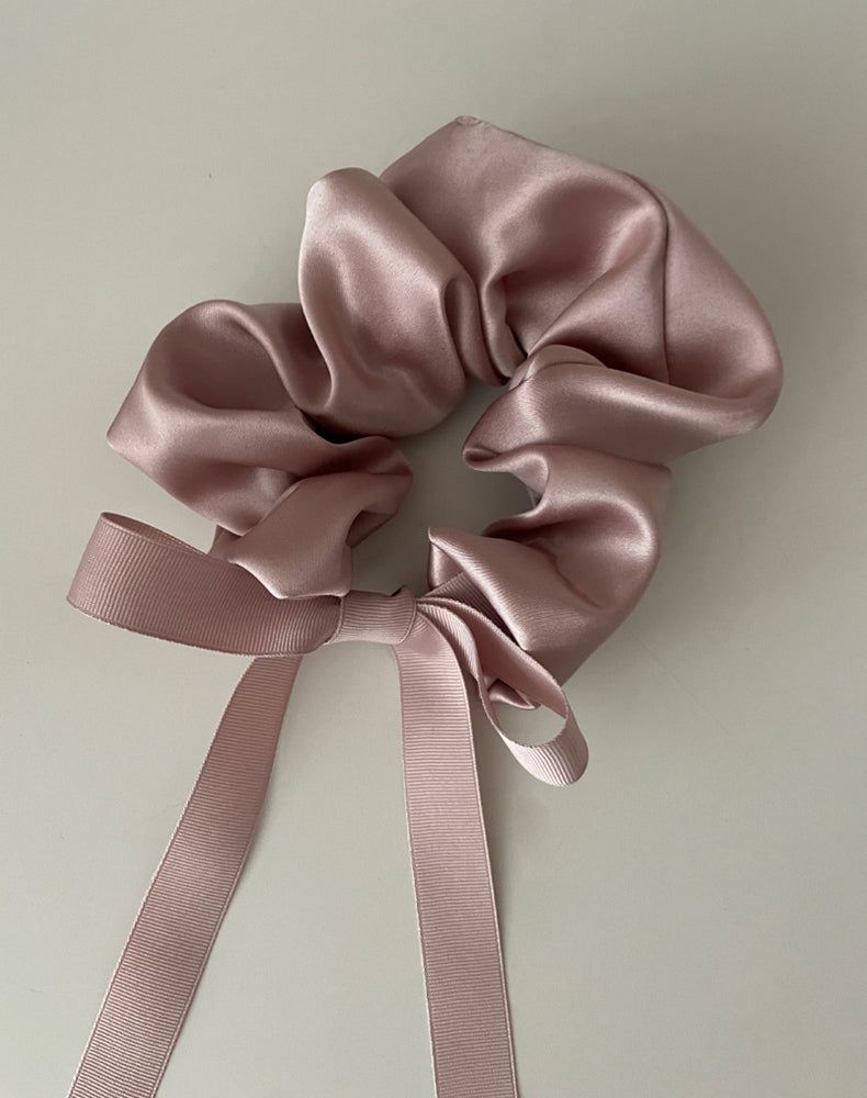 satin strap scrunchie (INDI PINK)