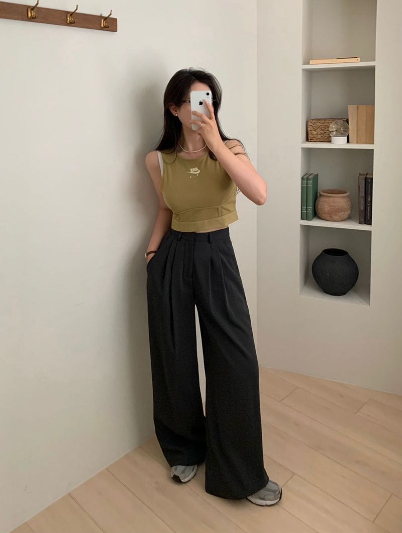 [BELLIDE MADE] Premium, Daily Pintuck Slacks Pants