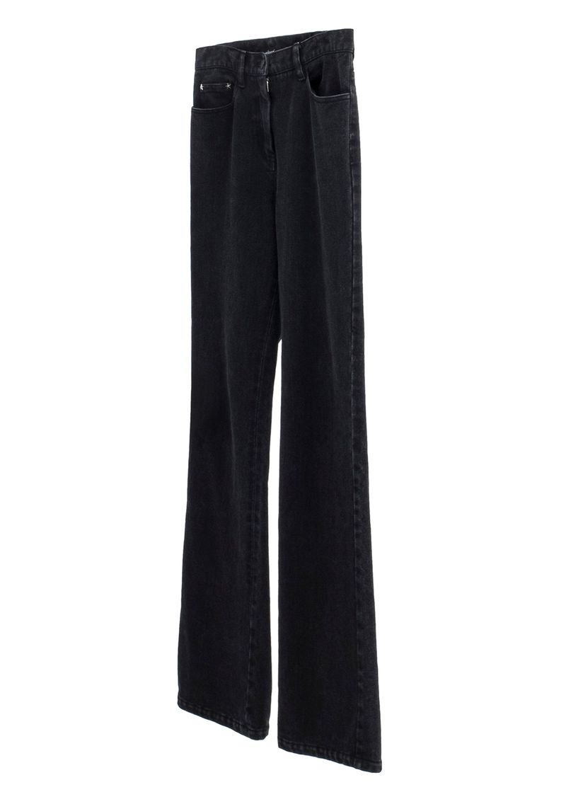 WASHED RIVET DENIM PANTS