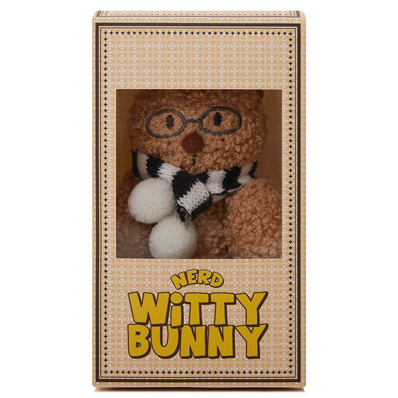NERD WITTY BUNNY KEYRING [BEIGE]