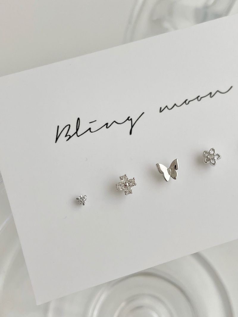 [5 set] mini flower butterfly piercing set