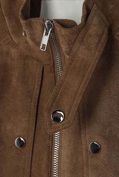 Ati two way stitch suede jacket