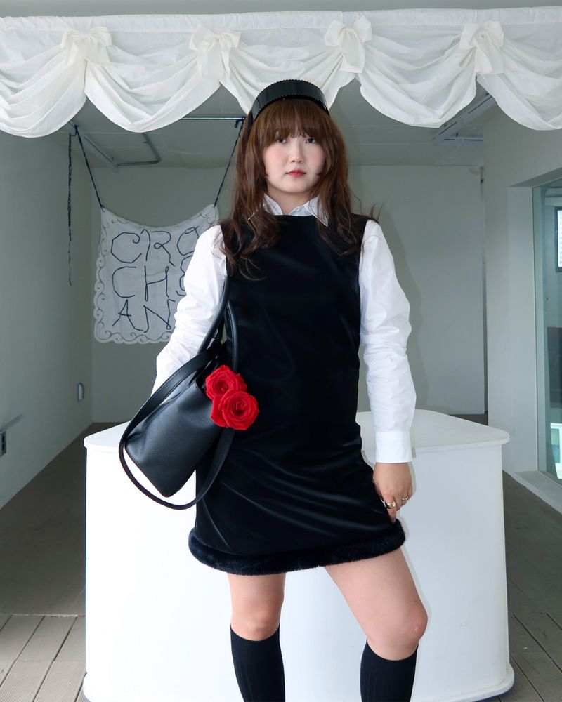 Black velvet dress