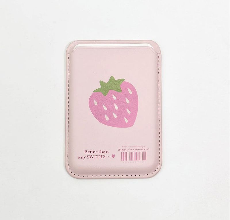 [MADE]  Fruit Fruit Card Wallet_PINKBERRY_SILVER