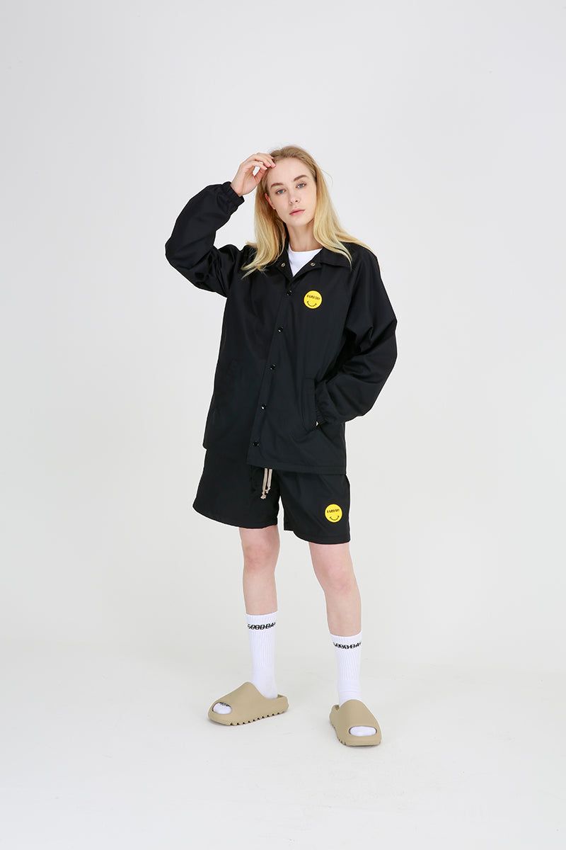 SMILE COACH JACKET (BLACK)
