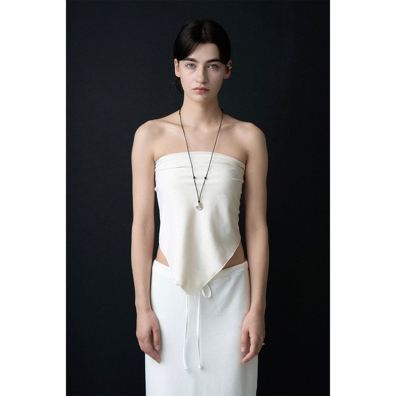  N.024/SHELL LEATHER NECKLACE_BLACK