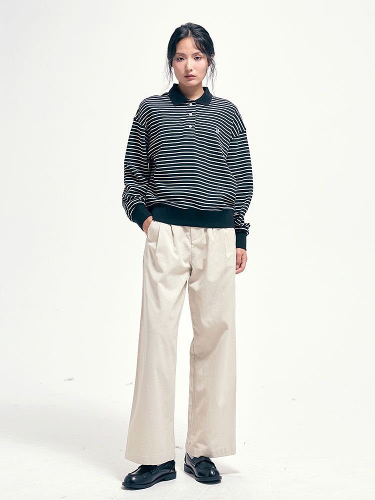 Stripe polo top 