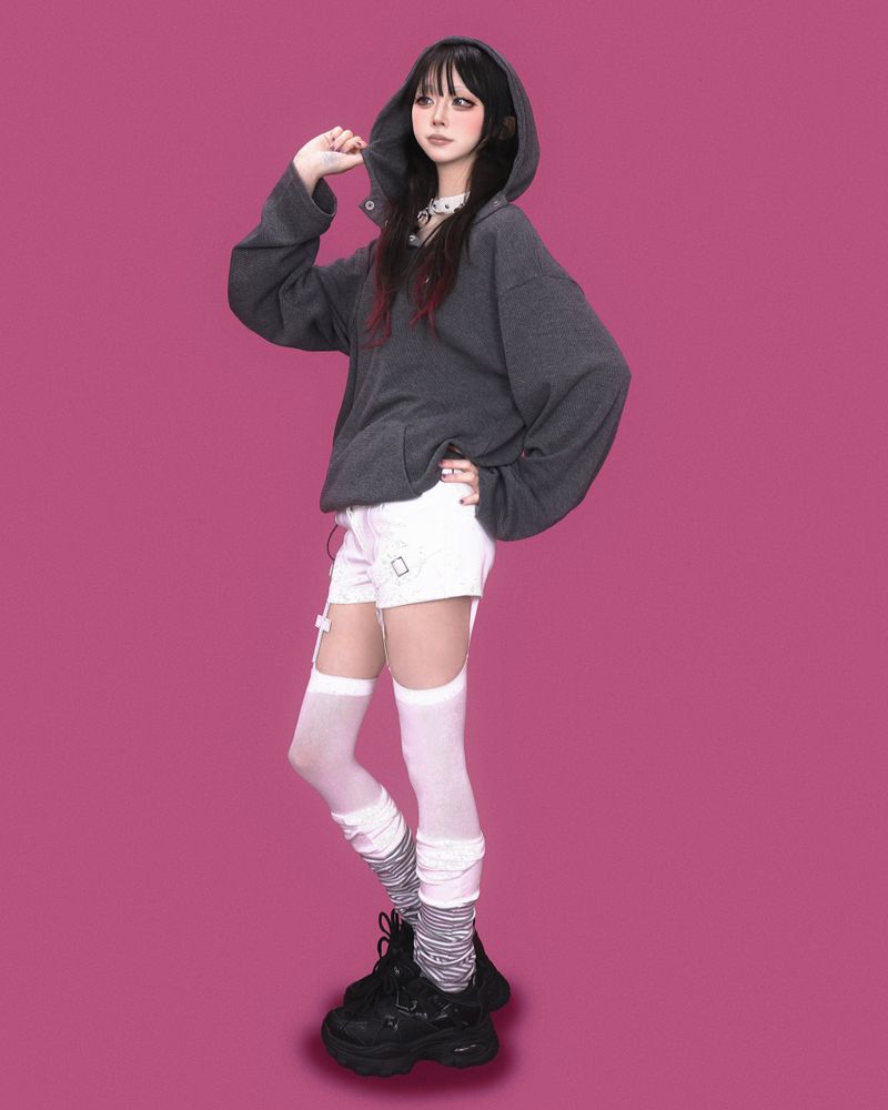 poki striped long leg warmer (2color)