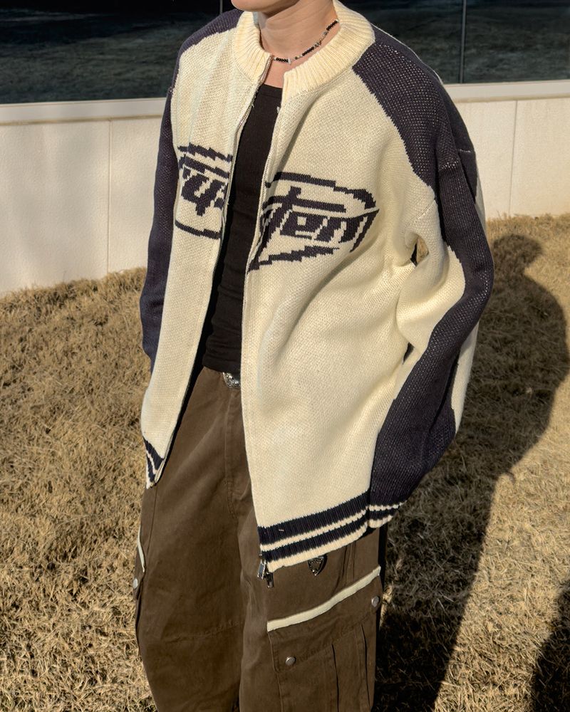 Corel Two-Way Raglan Knit Zip-Up