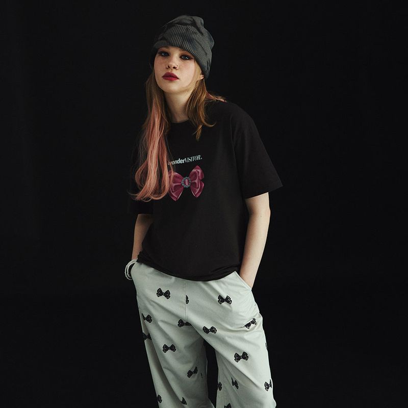 Cubic Ribbon overfit T-Shirt