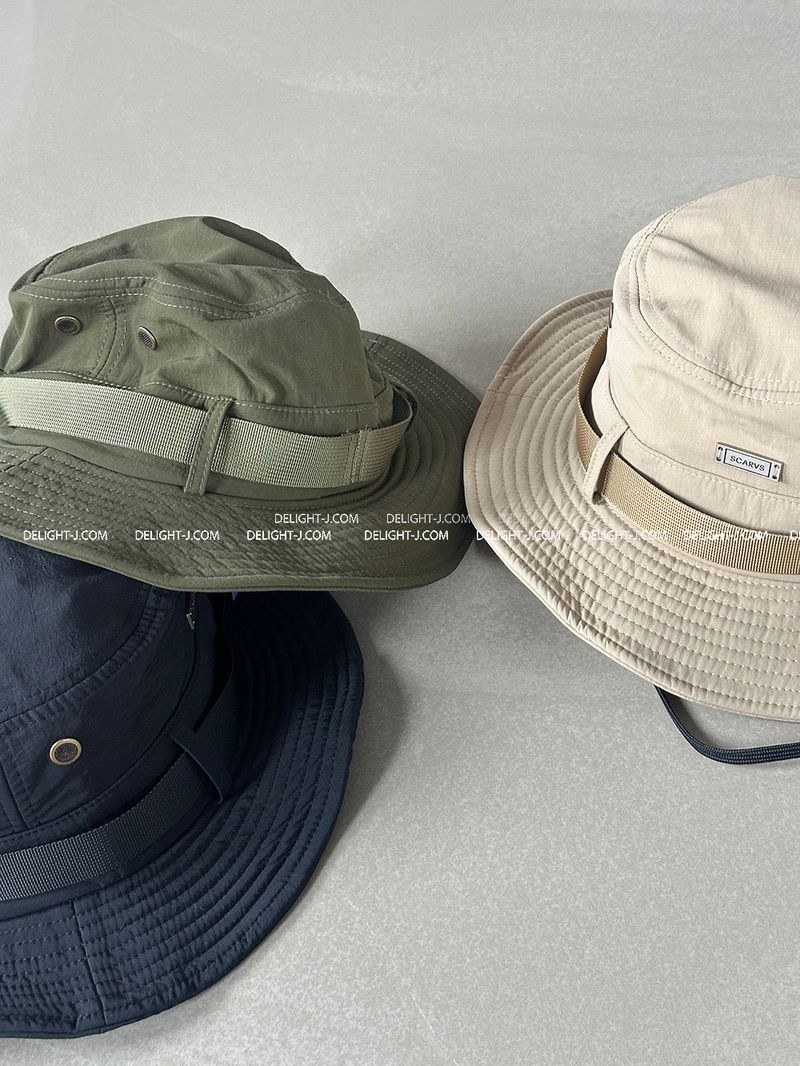 Patch strap safari hat