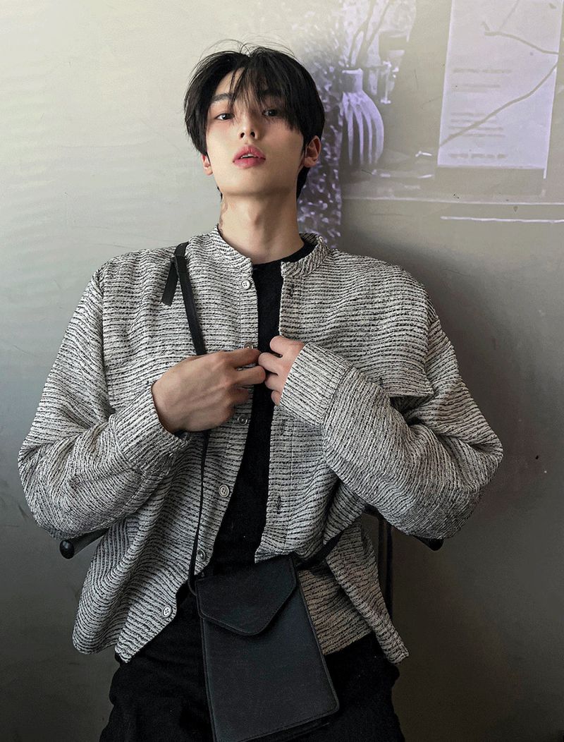 Tweed Crop Shirt Jacket