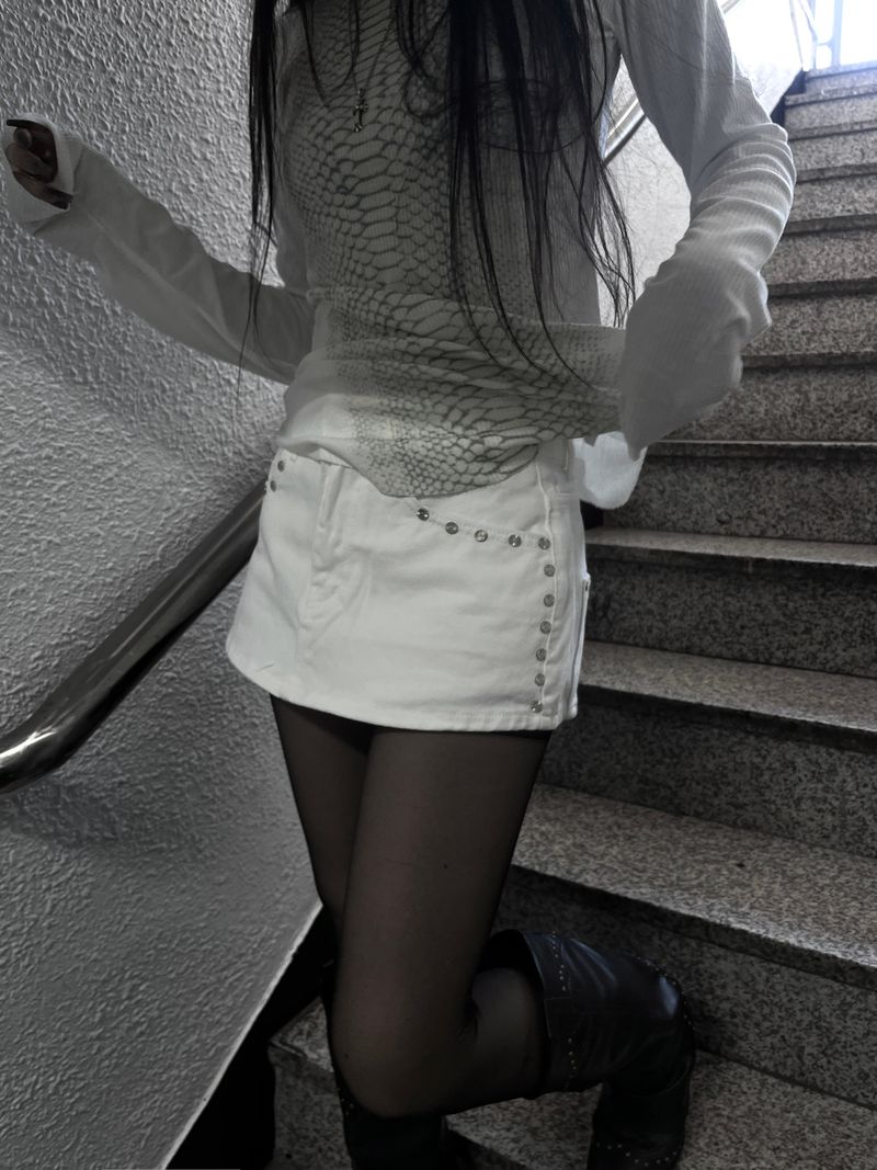 rivet unique skirt pants (2color)