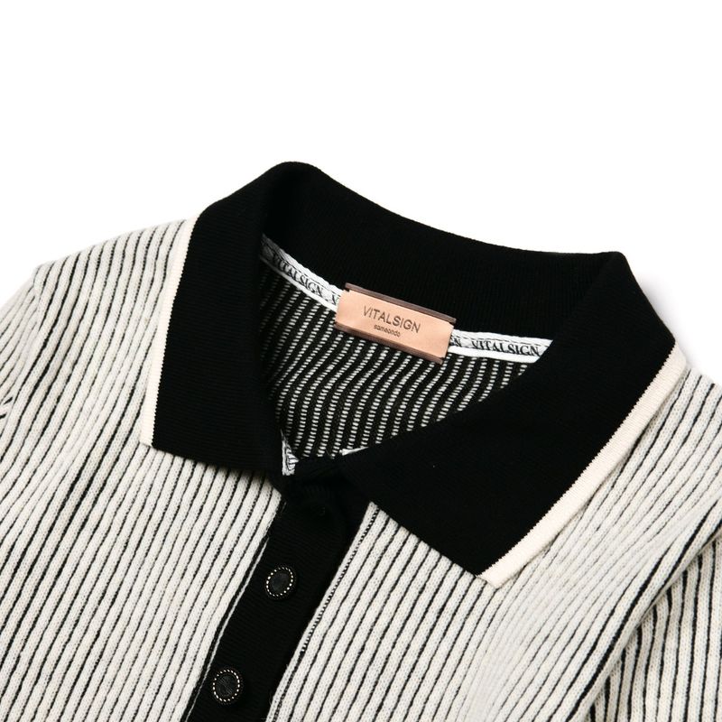 [LINE] Stripe Cutting Line Wool Cardigan