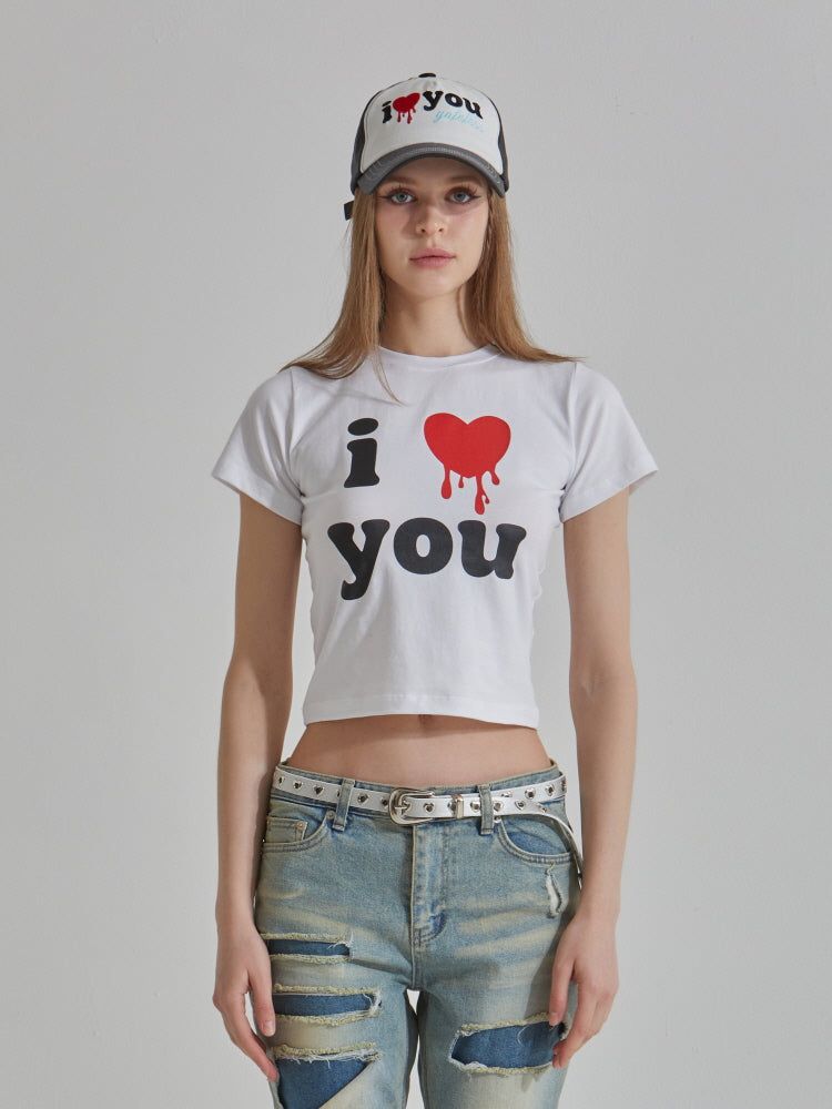 GATELESS（ゲートレス）の「I LOVE Tシャツ（トップス）」