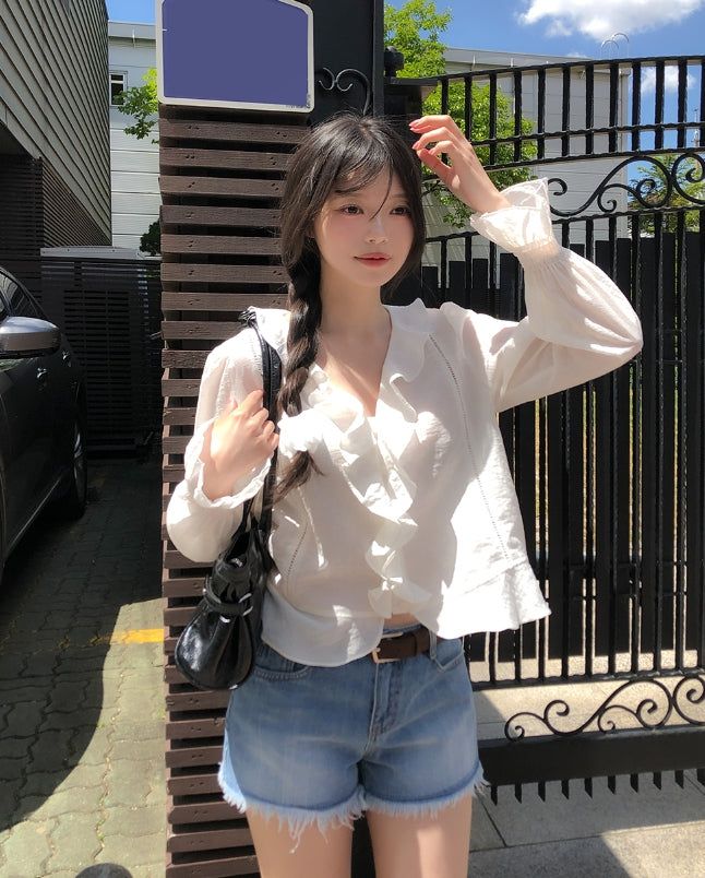 Eileen Ruffle Blouse