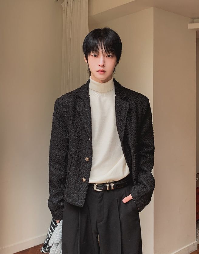 Flat Cropped Tweed Jacket
