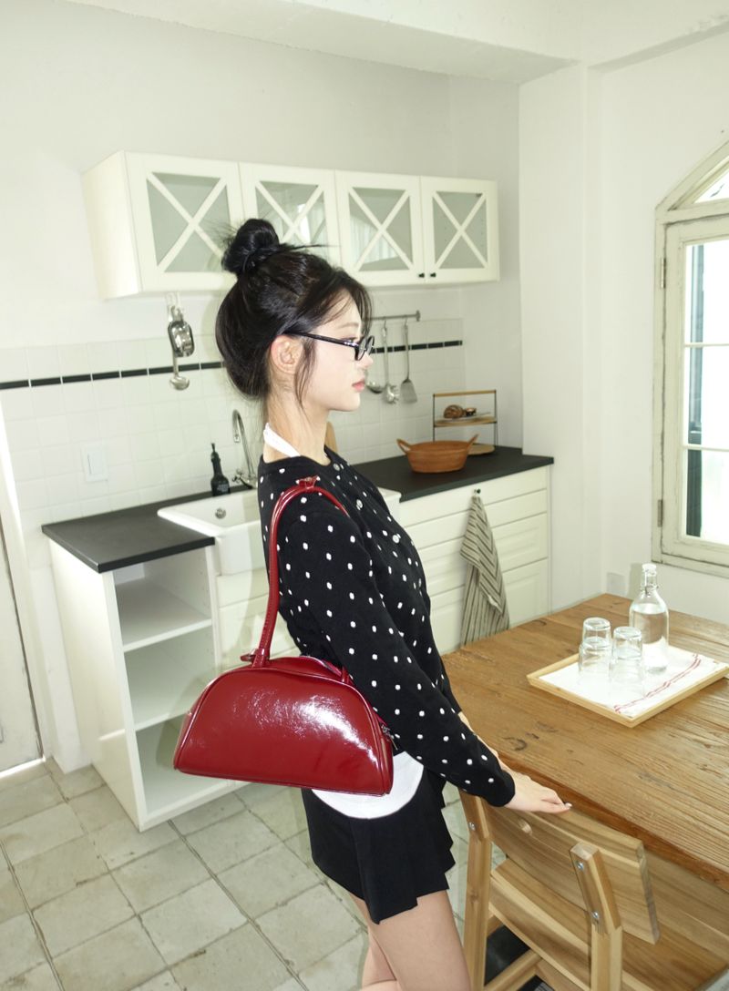 dot knit cardigan