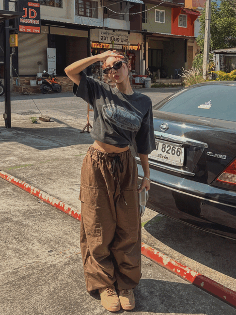 ULAN（ユレン）の「ソフフロントバルーン斜めカーゴパンツ（Pants）」